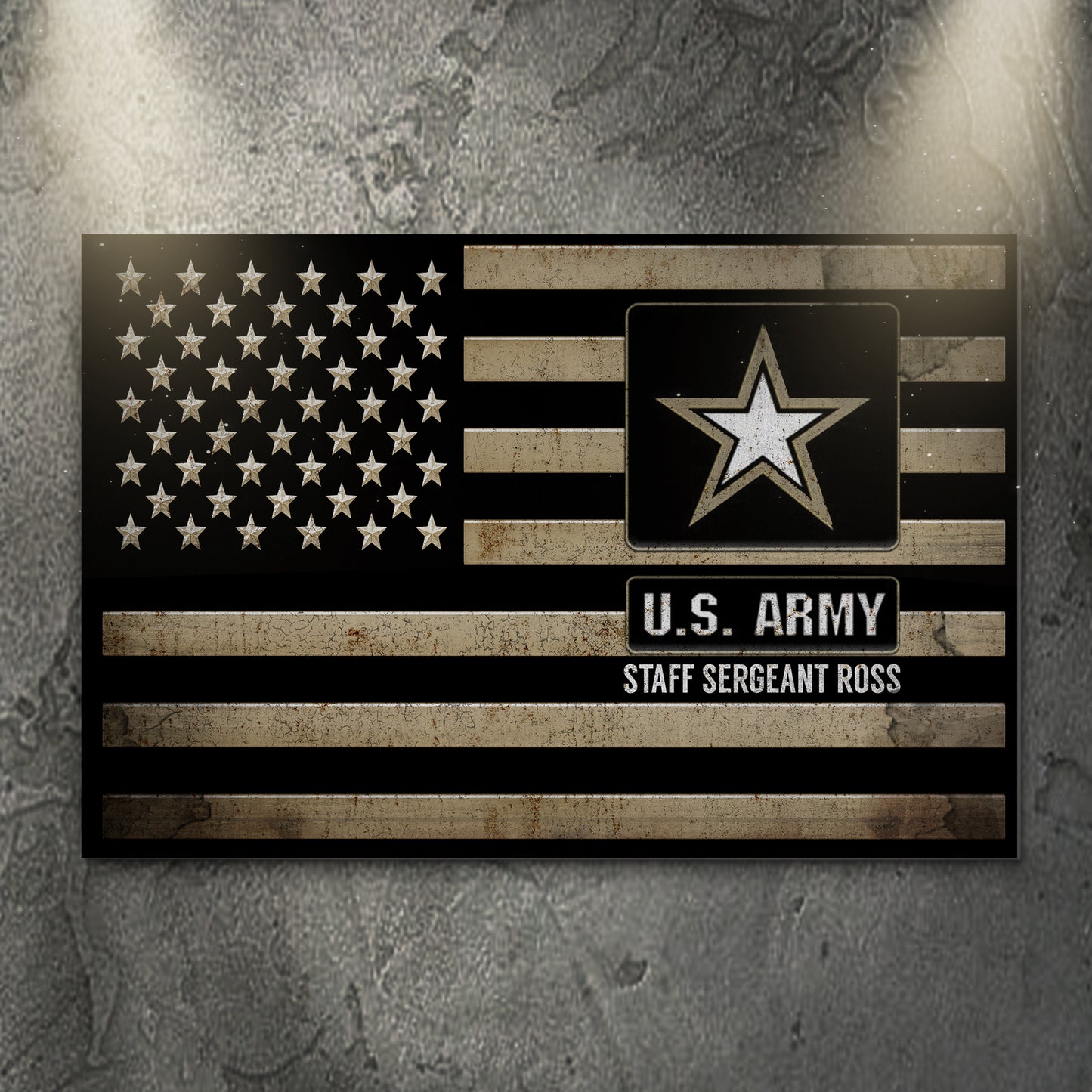 American Army Flag Sign | Customizable Canvas - Image by Tailored Canvases