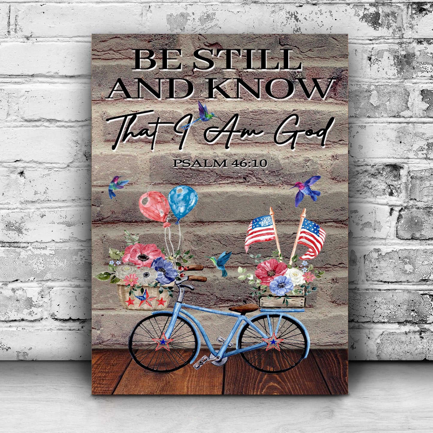 Psalm 46:10 - Be Still And Know That I Am God Sign IX Style 1 - Image by Tailored Canvases
