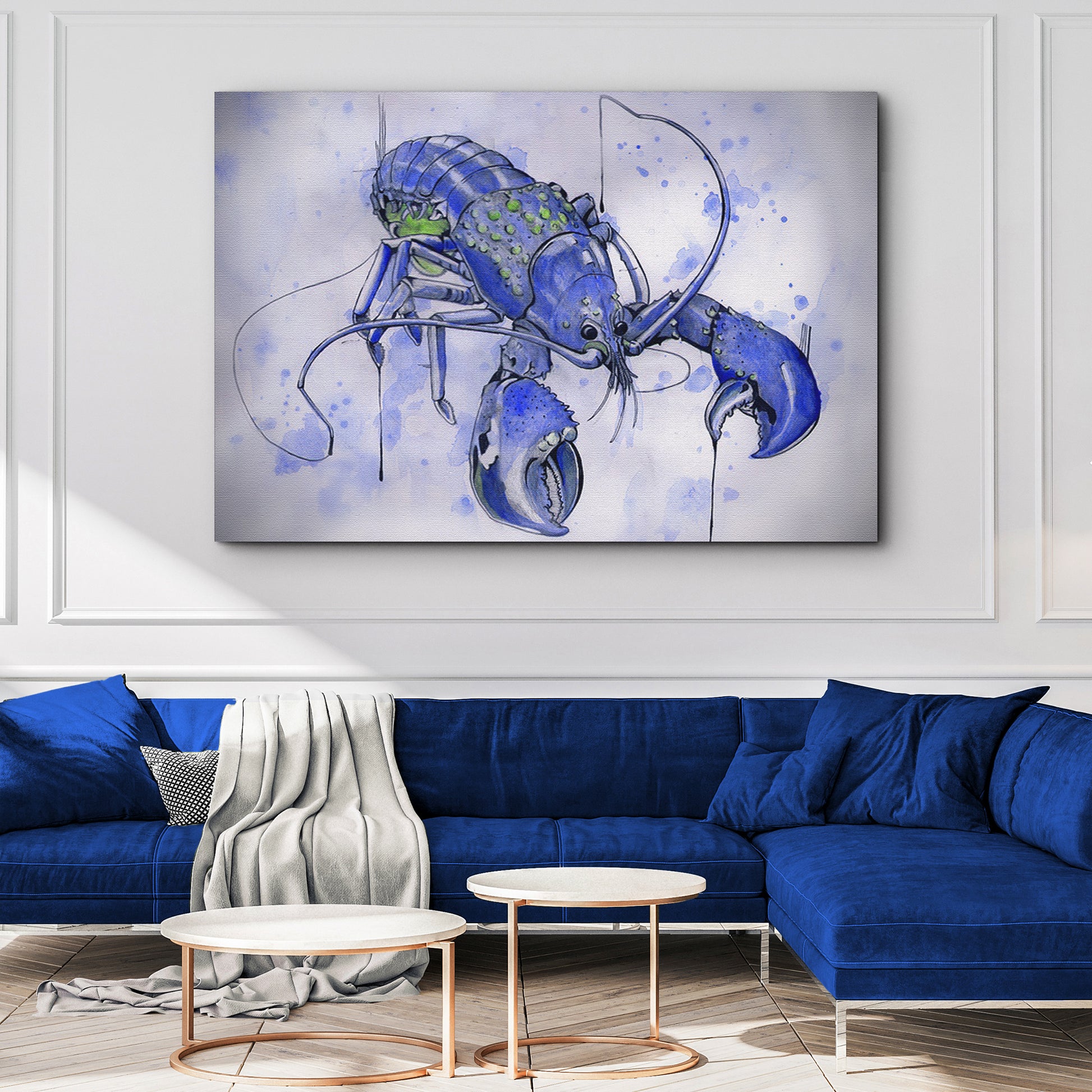 Lobster Watercolor Painting Wall Art VI - Image by Tailored Canvases
