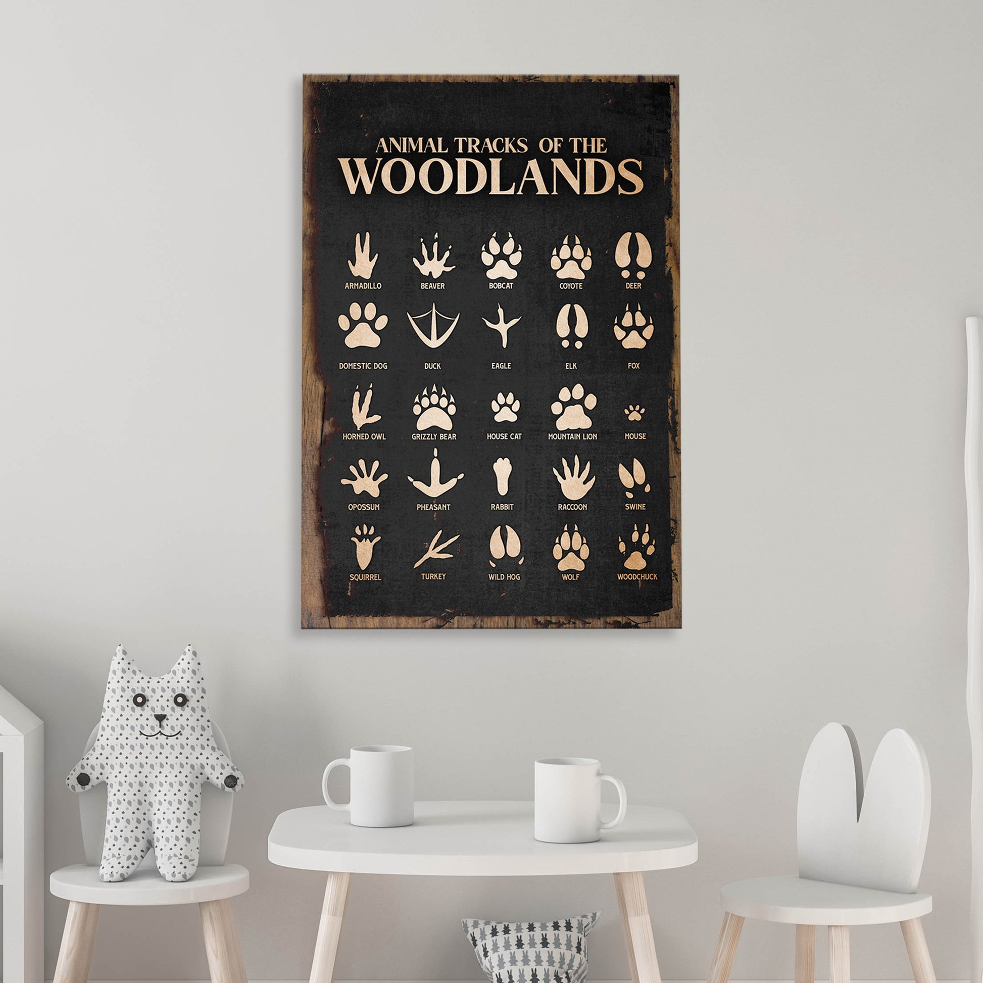 Animal Tracks Of The Woodlands Sign II - Image by Tailored Canvases