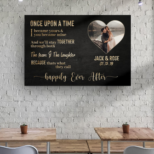 Happily Ever After Couple Sign III Style 2 - Image by Tailored Canvases