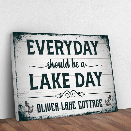 Everyday Should be A Lake Day (Ready to hang) - Wall Art Image by Tailored Canvases