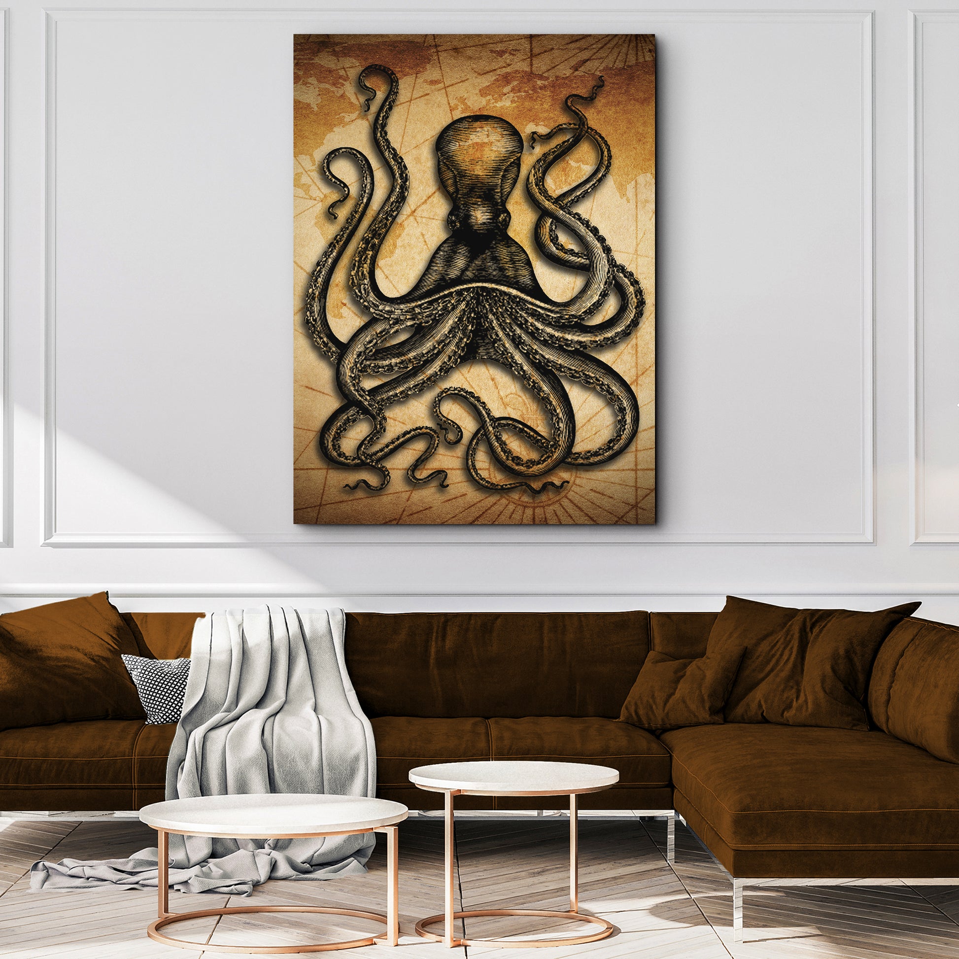 Octopus Coastal Wall Art II - Image by Tailored Canvases