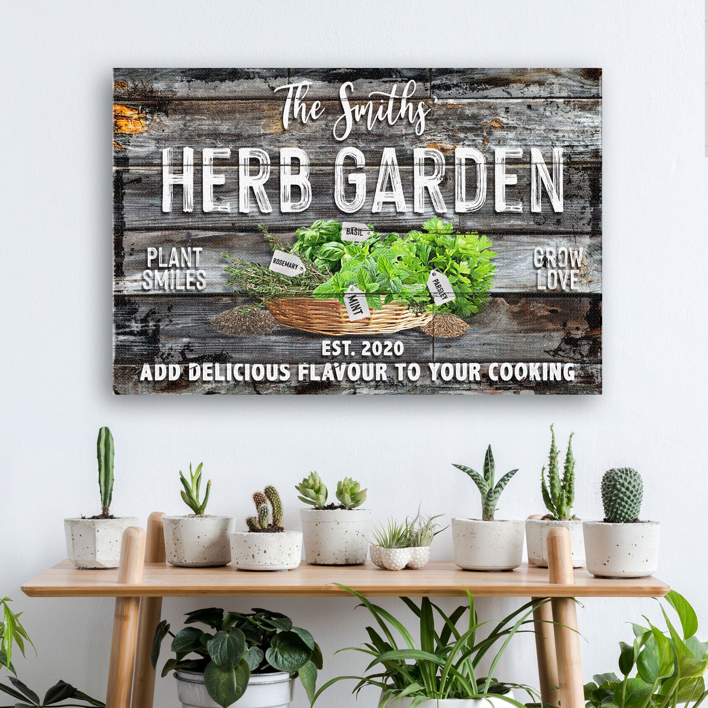 Family Herb Garden Sign - Image by Tailored Canvases