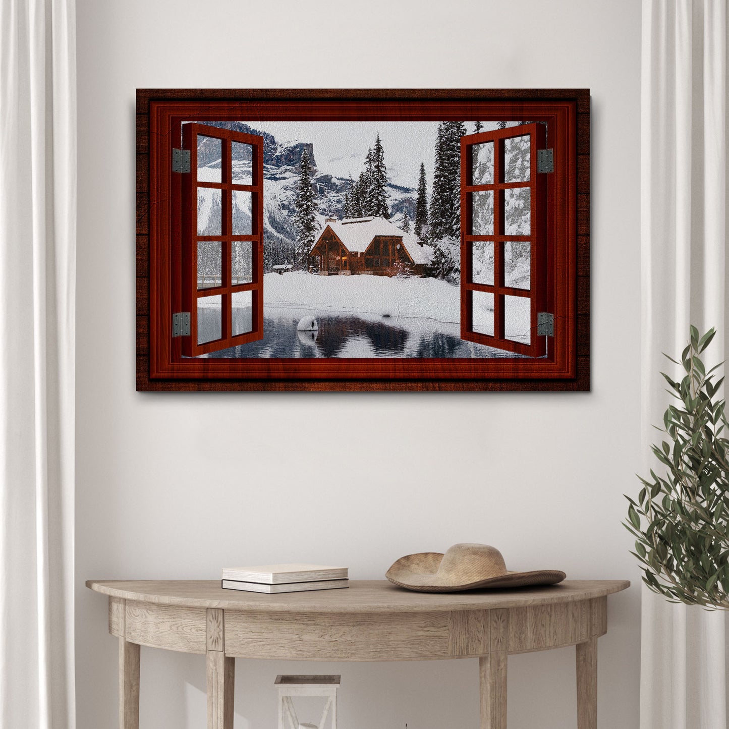 Beautiful Cabin Home Canvas Wall Art Style 2 - Image by Tailored Canvases