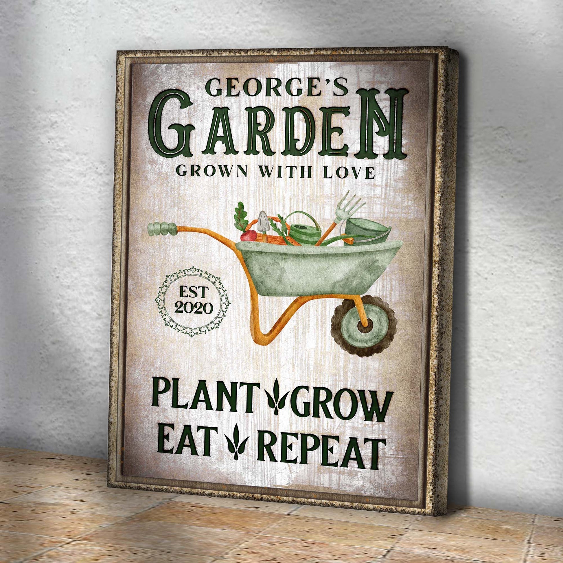 Grown With Love Garden Sign III Style 1 - Image by Tailored Canvases