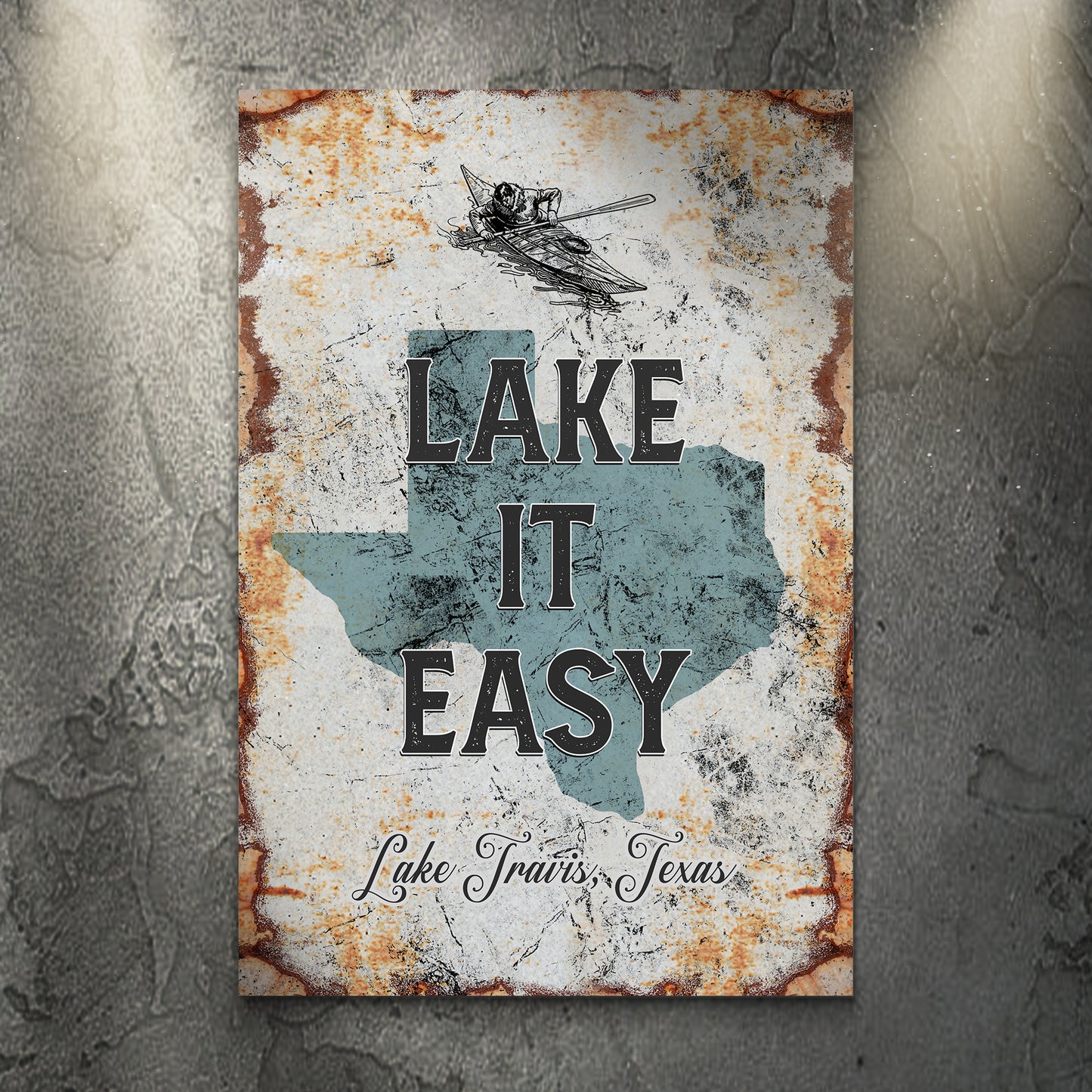Lake It Easy Sign - Image by Tailored Canvases