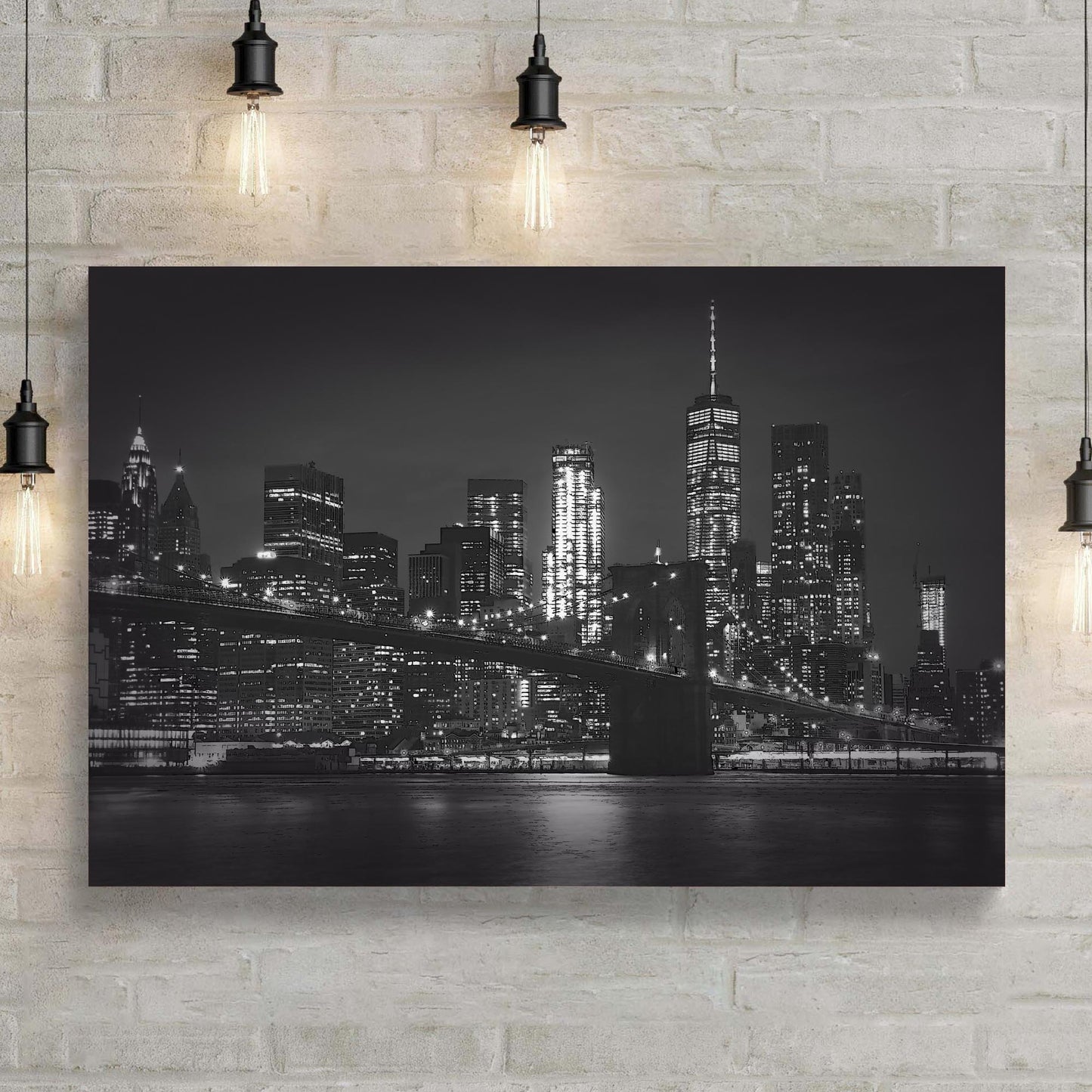 New York Black & White Canvas Wall Art - Image by Tailored Canvases