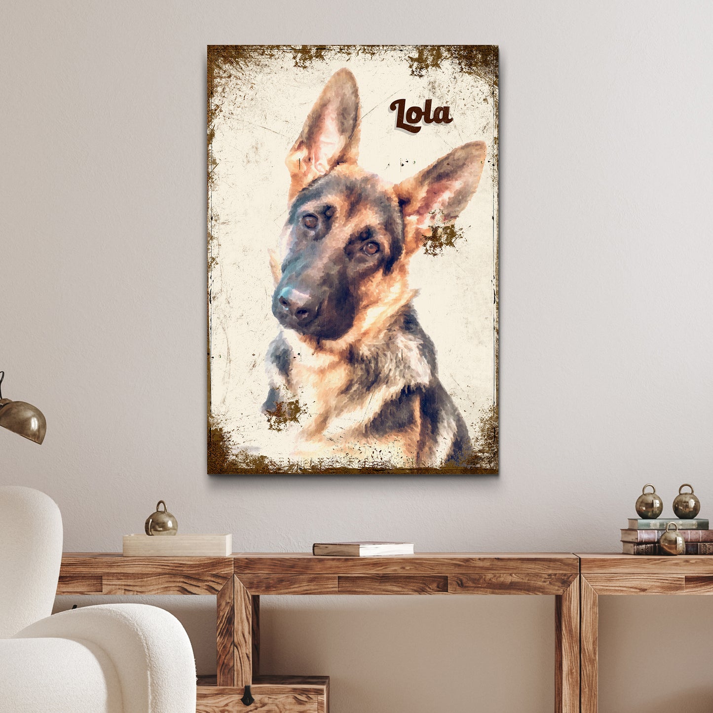 Pet Portrait Painting Sign Style 2 - Image by Tailored Canvases