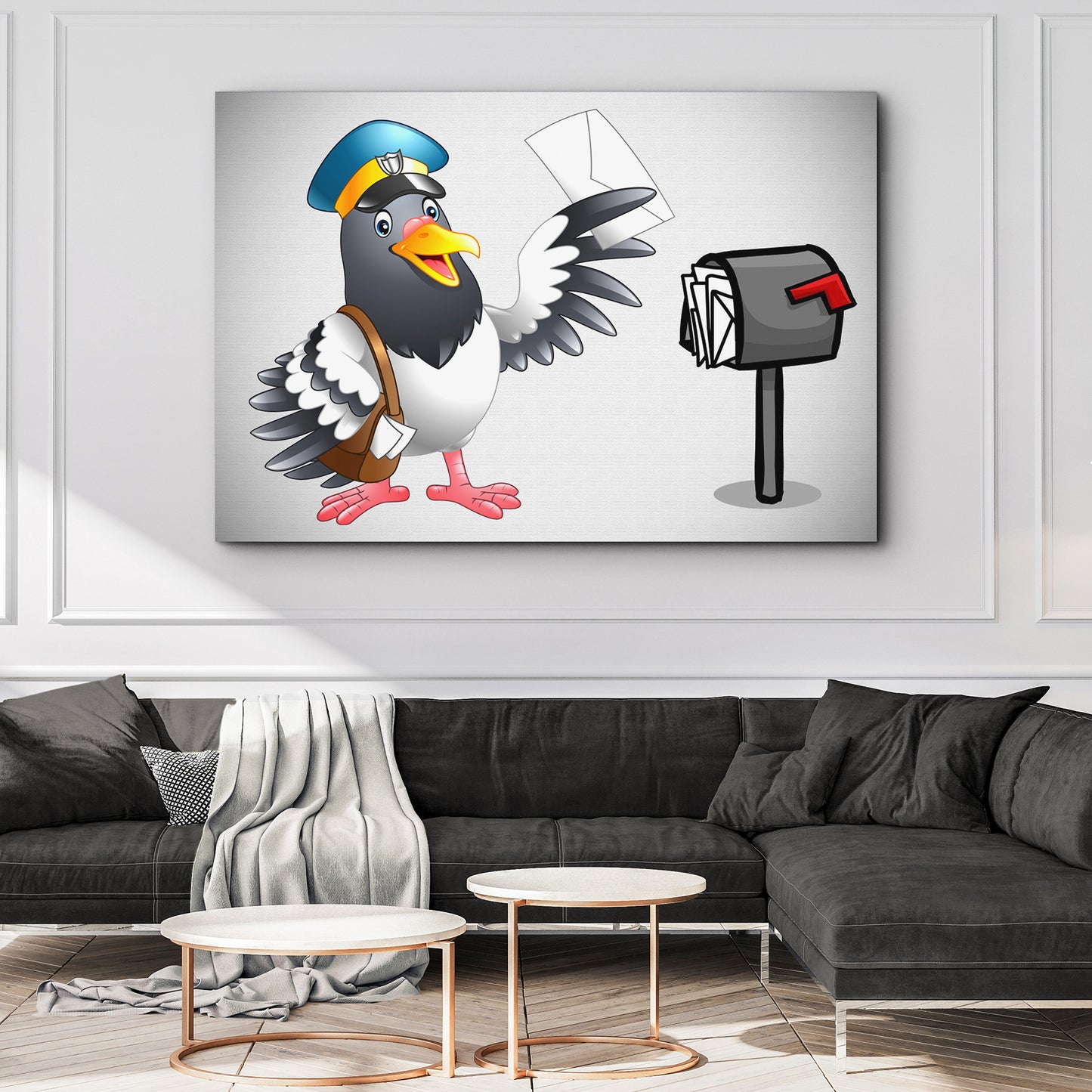 Funny Pigeon Painting Wall Art - Image by Tailored Canvases