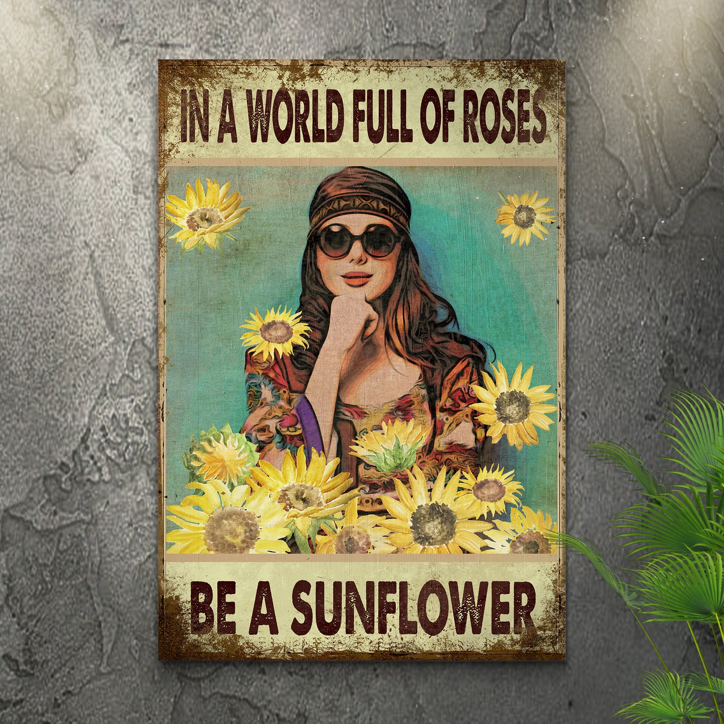 Be A Sunflower Sign - Image by Tailored Canvases