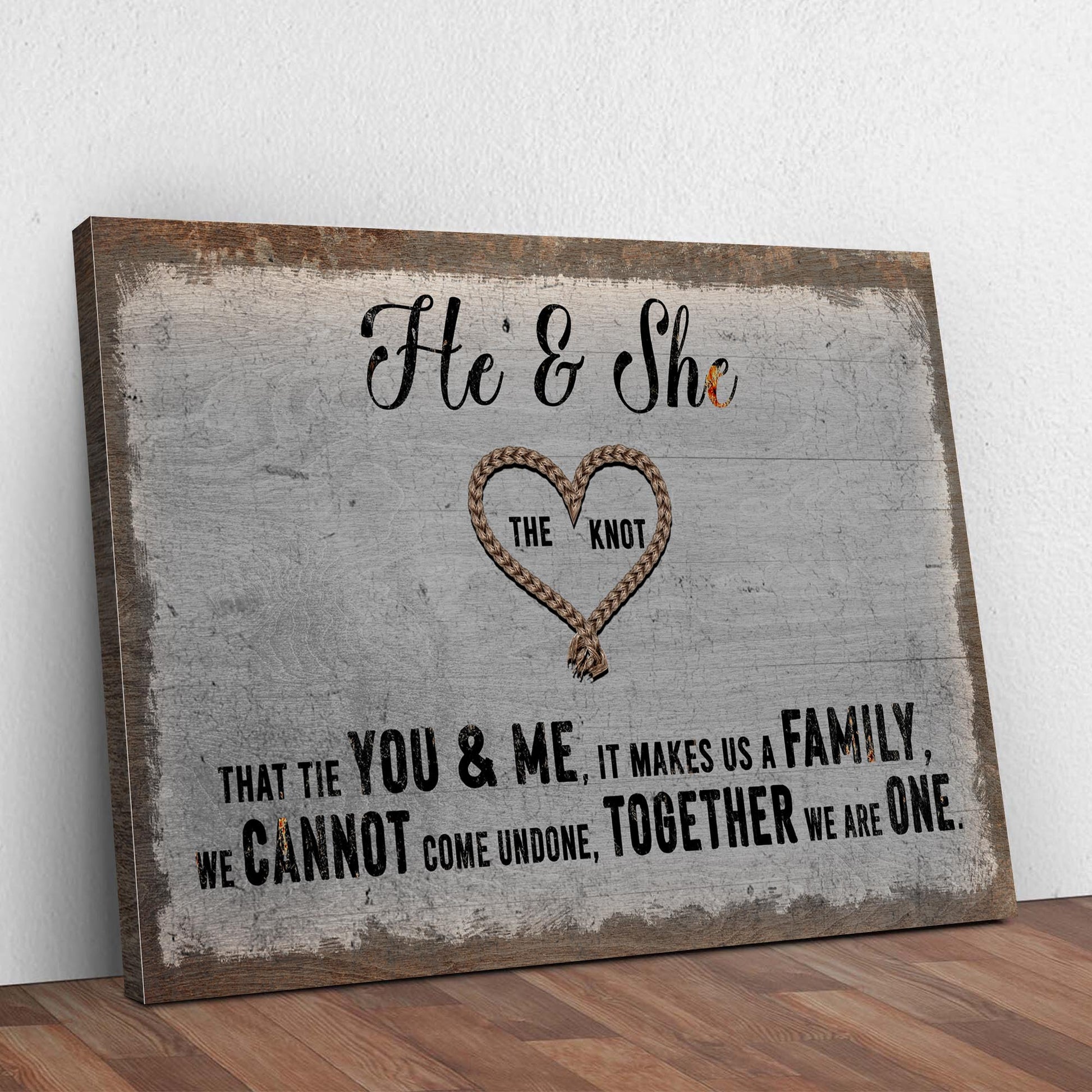 He And She You And Me Together Sign Style 1 - Image by Tailored Canvases
