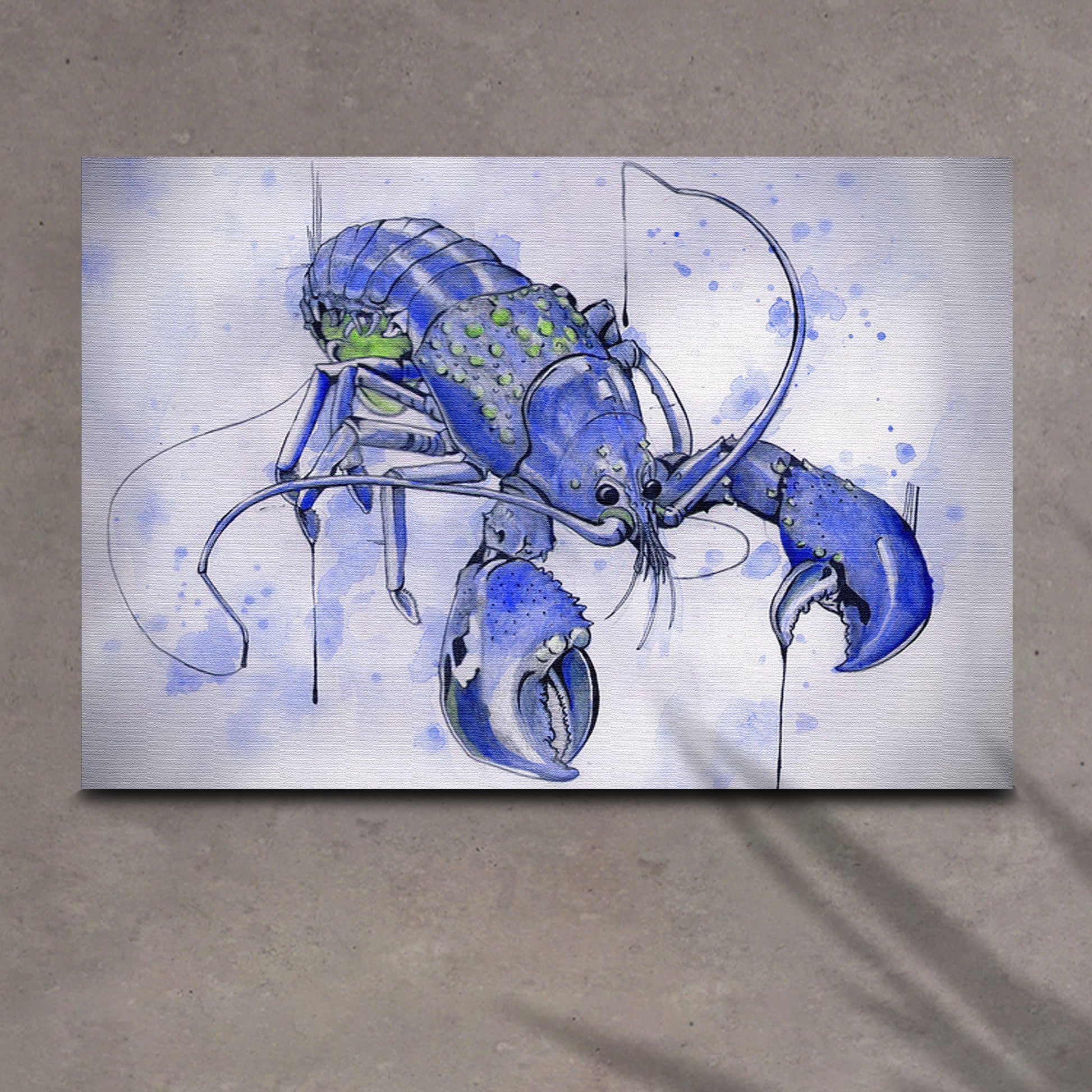 Lobster Watercolor Painting Wall Art VI Style 1 - Image by Tailored Canvases