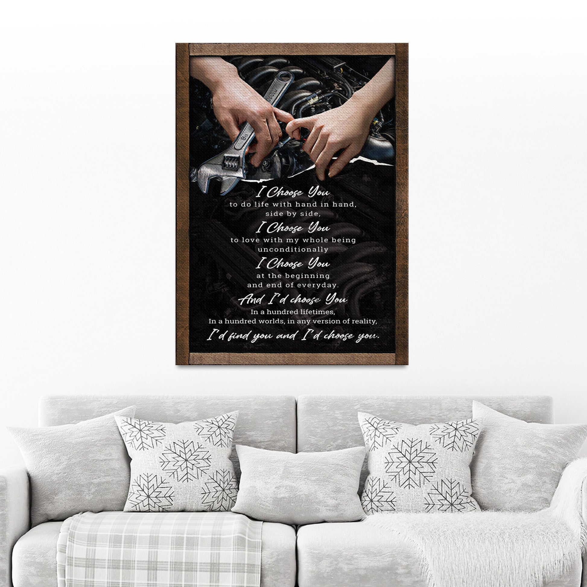 I'd Find You And I'd Choose You Couple Sign Style 2 - Image by Tailored Canvases