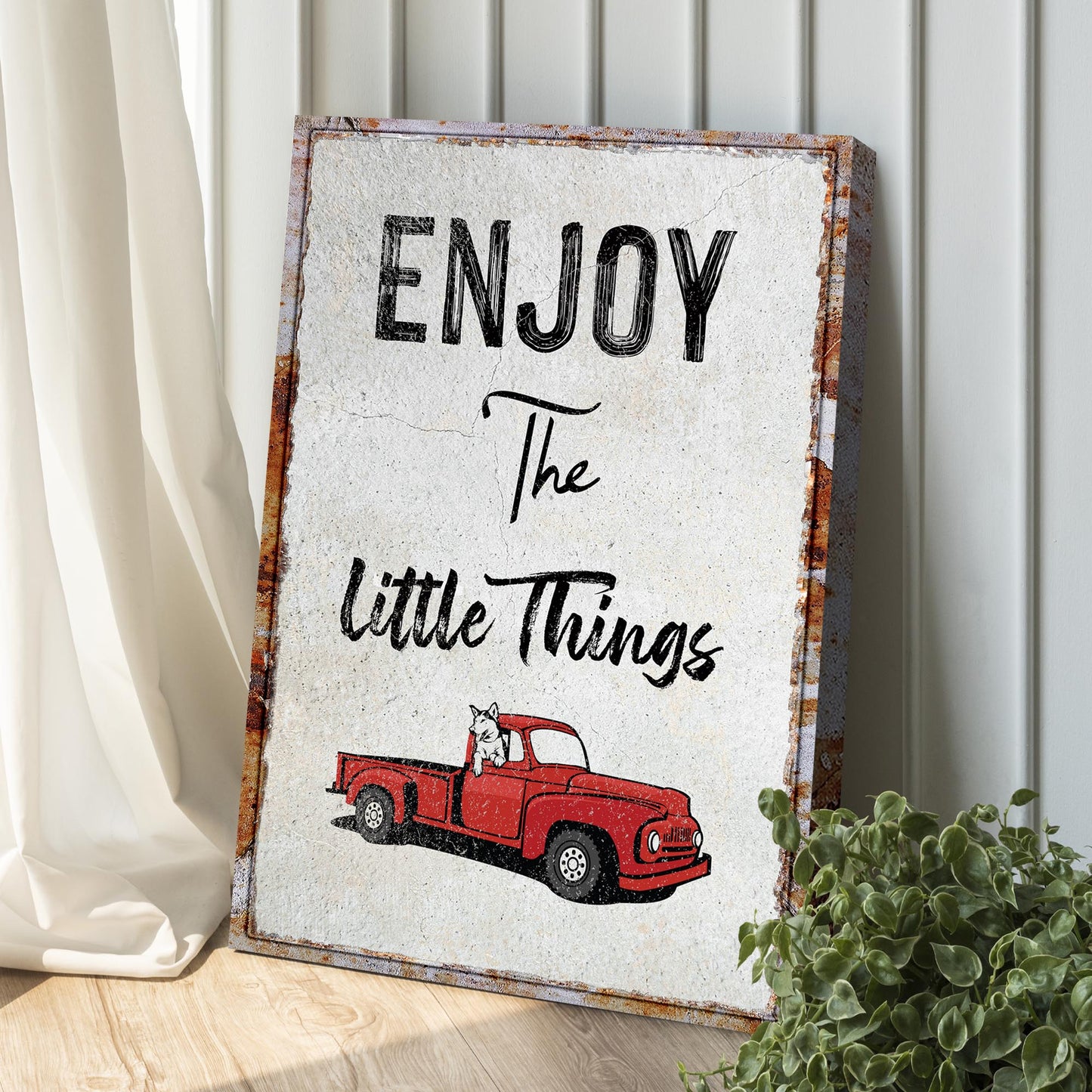 Enjoy The Little Things Sign IV Style 1 - Image by Tailored Canvases