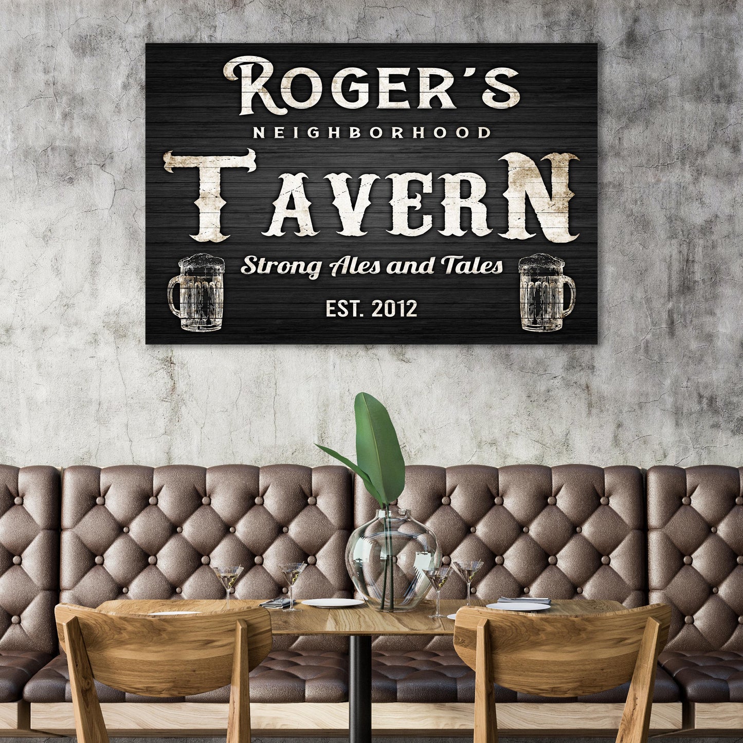 Neighborhood Tavern Sign Style 1 - Image by Tailored Canvases