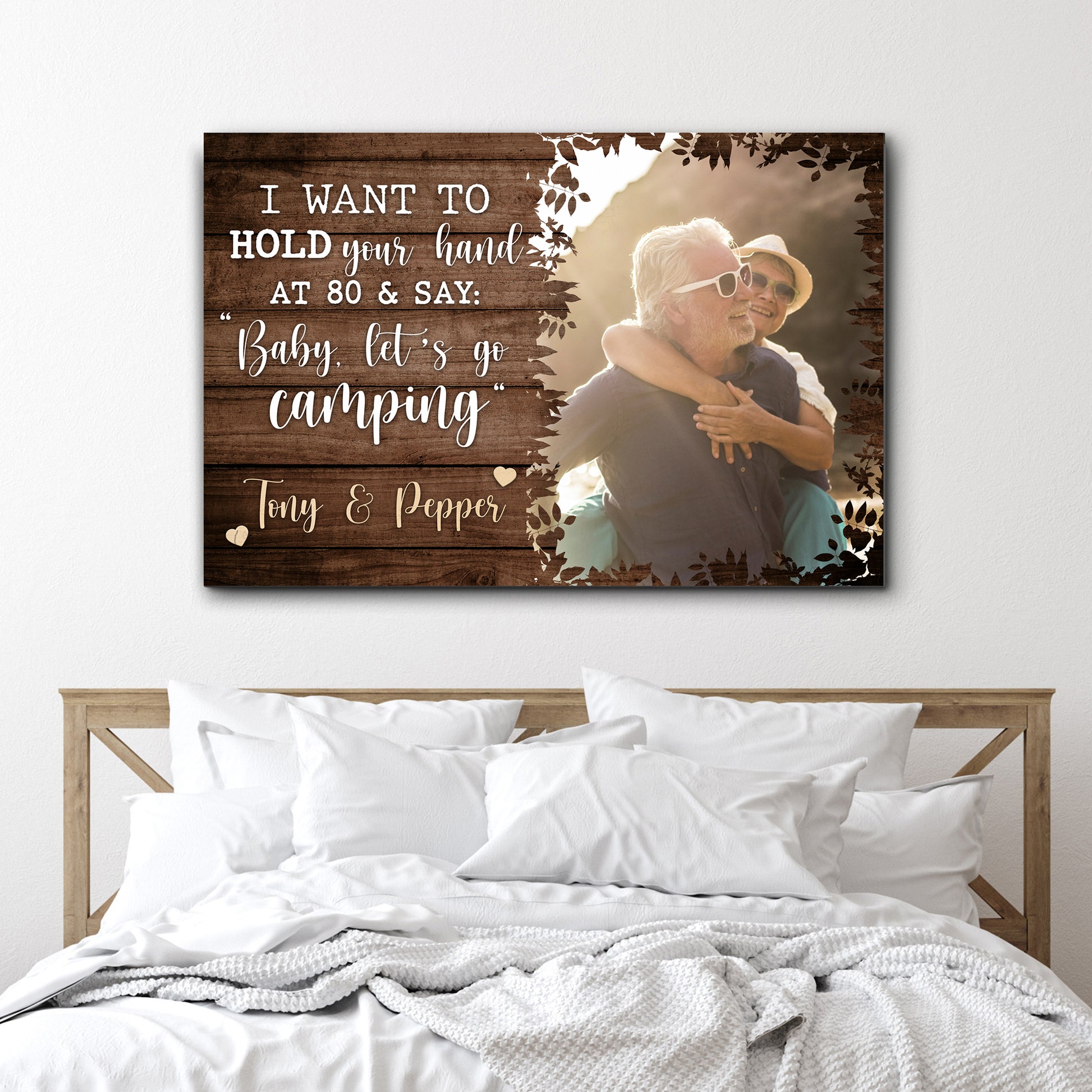 I Want To Hold Your Hand At 80 Sign Style 2 - Image by Tailored Canvases