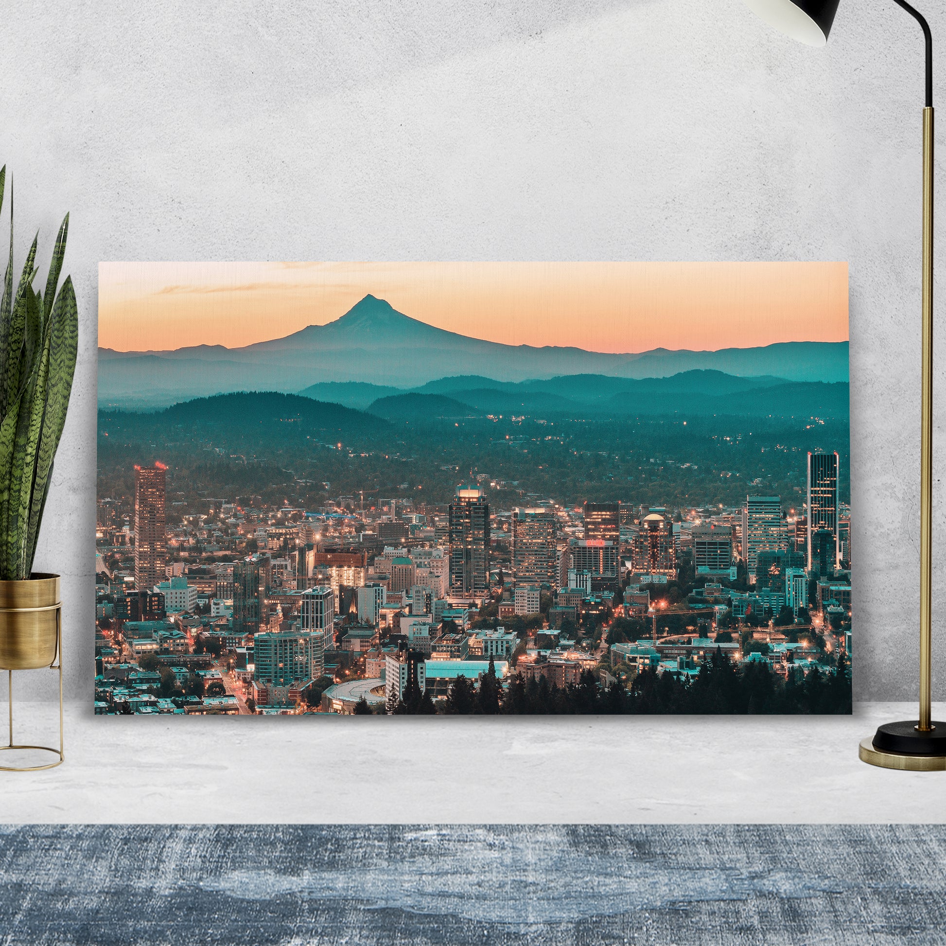 City Of Portland Skyline Canvas Wall Art - Image by Tailored Canvases