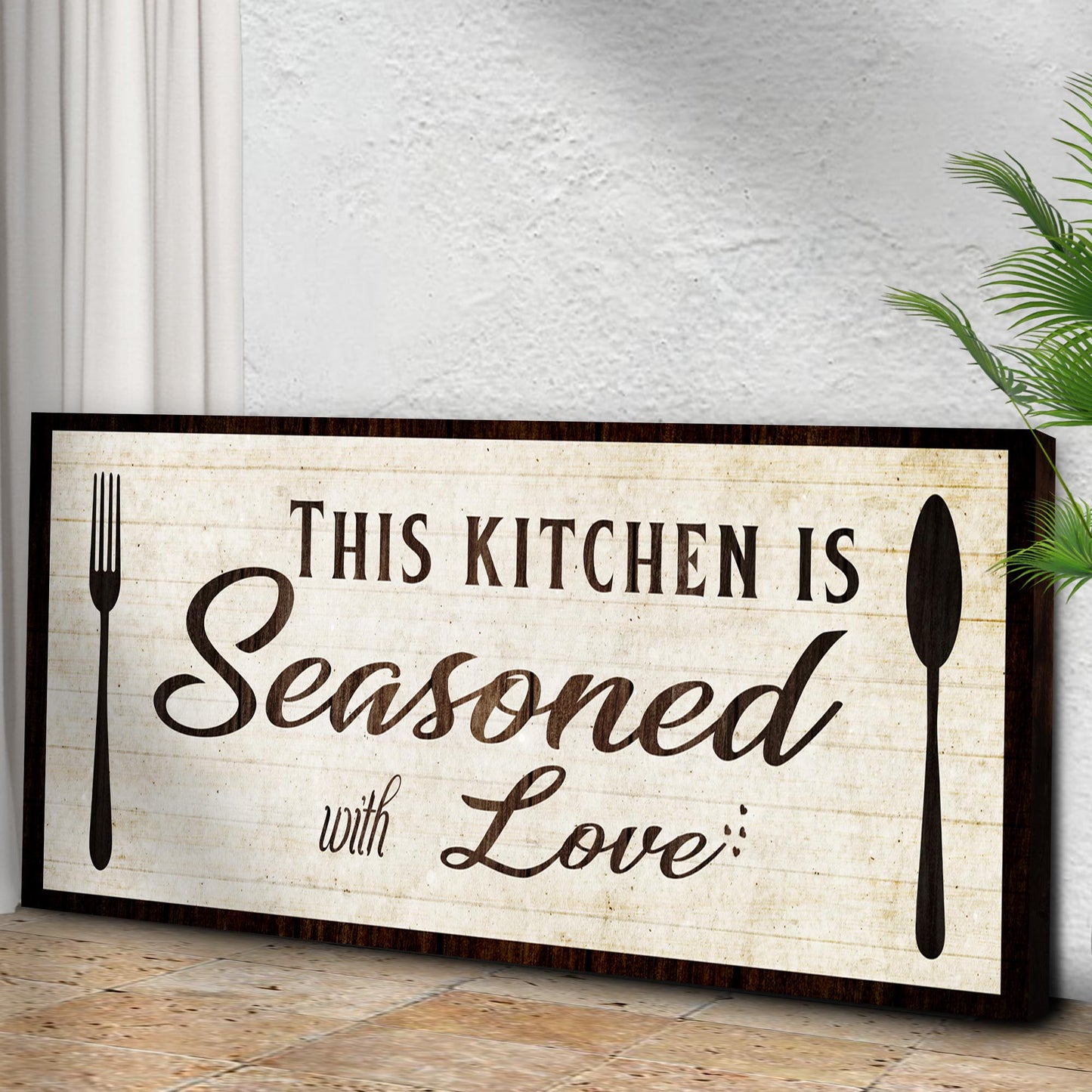Kitchen Seasoned With Love Sign lll Style 1 - Image by Tailored Canvases