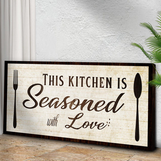 Kitchen Seasoned With Love Sign lll - Image by Tailored Canvases