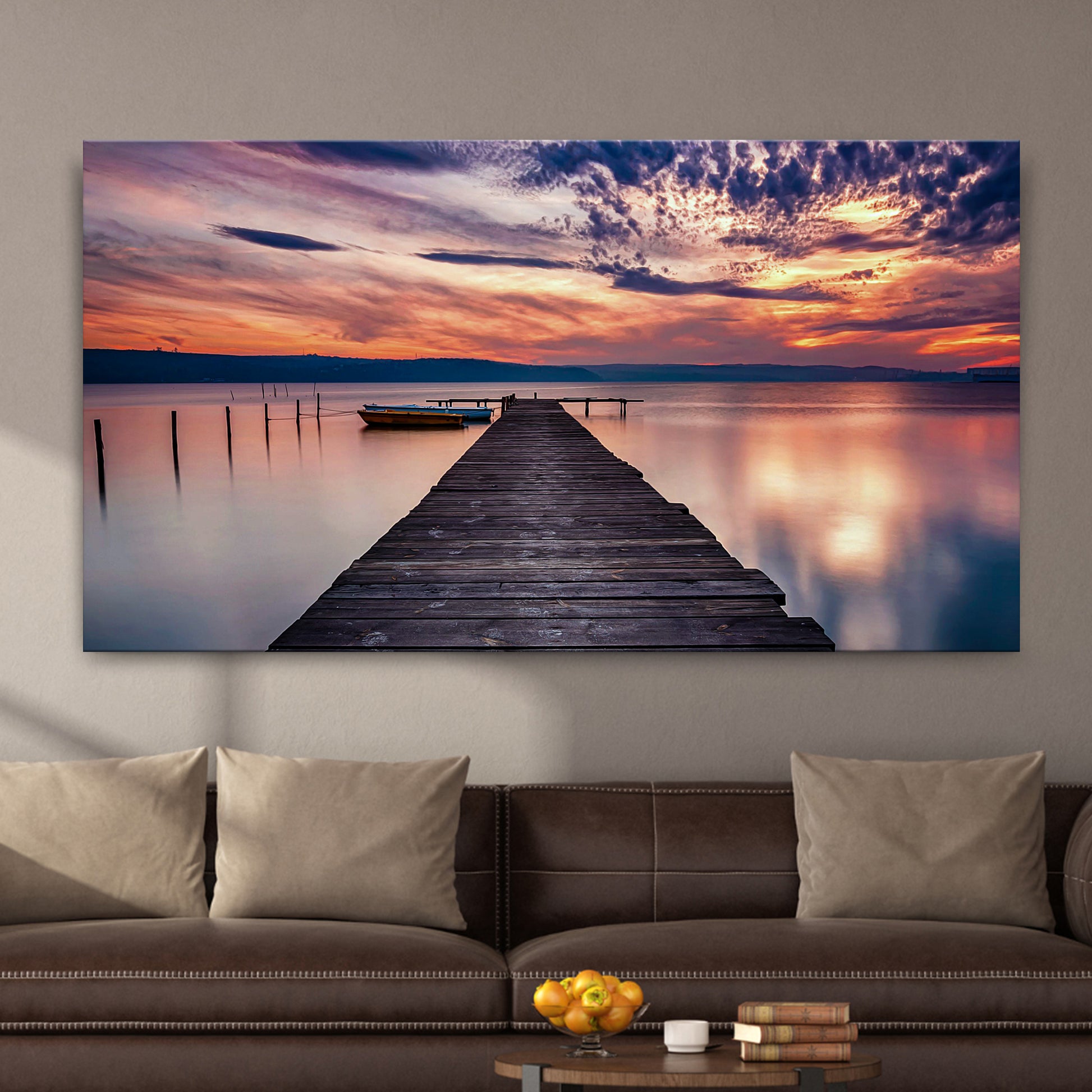The Sunset Lake Canvas Wall Art Style 2 - Image by Tailored Canvases