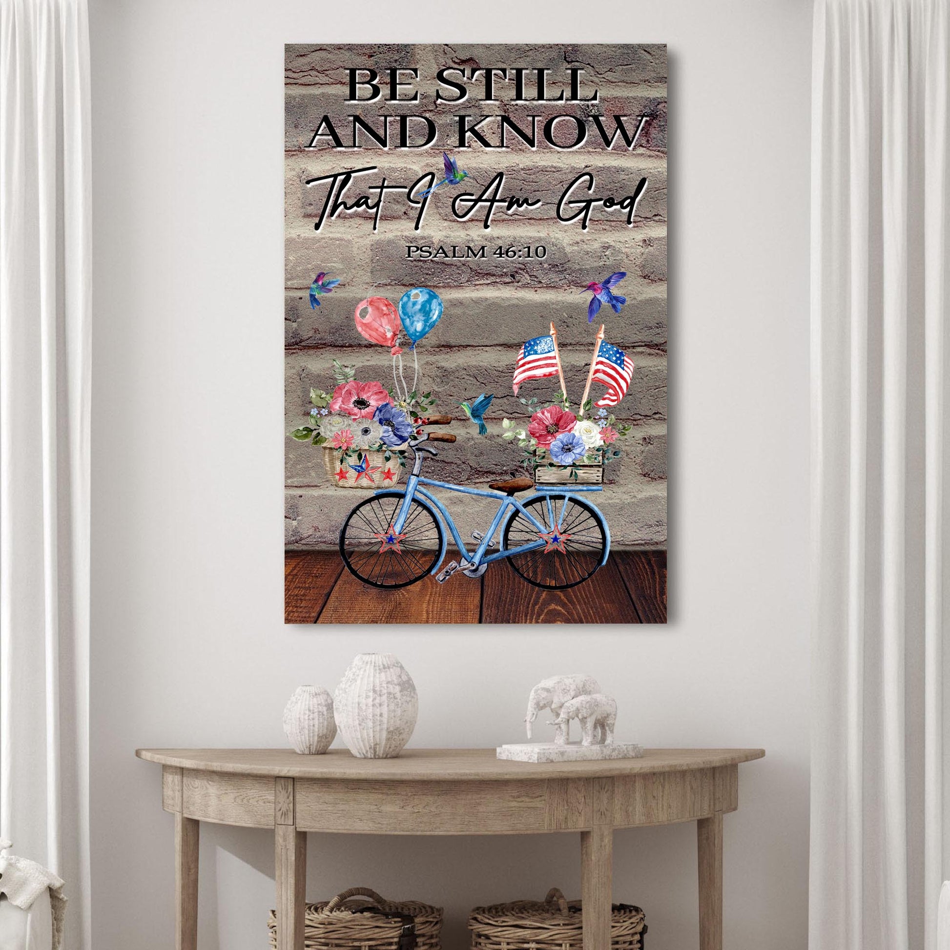 Psalm 46:10 - Be Still And Know That I Am God Sign IX Style 2 - Image by Tailored Canvases