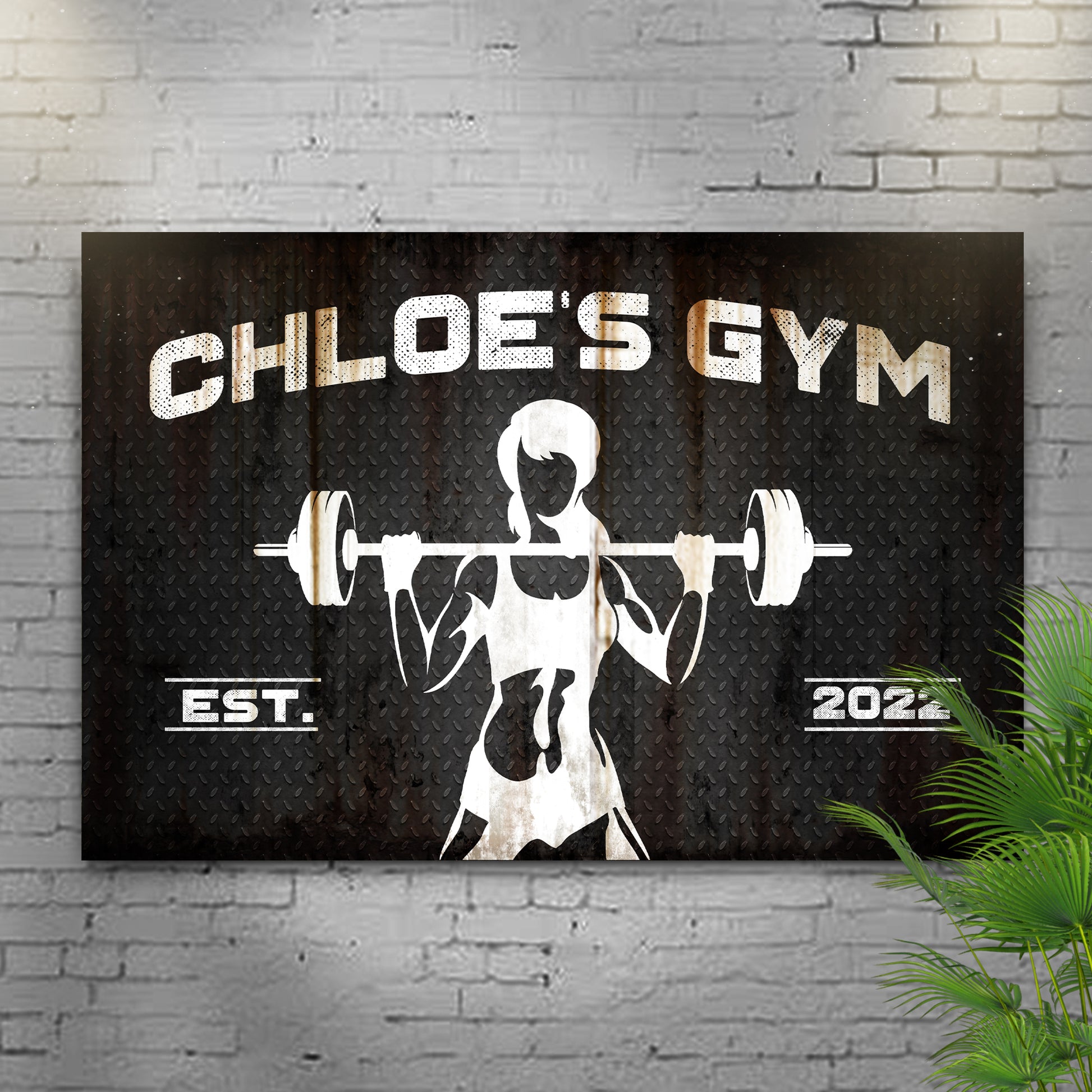 Girl's Gym Sign - Image by Tailored Canvases