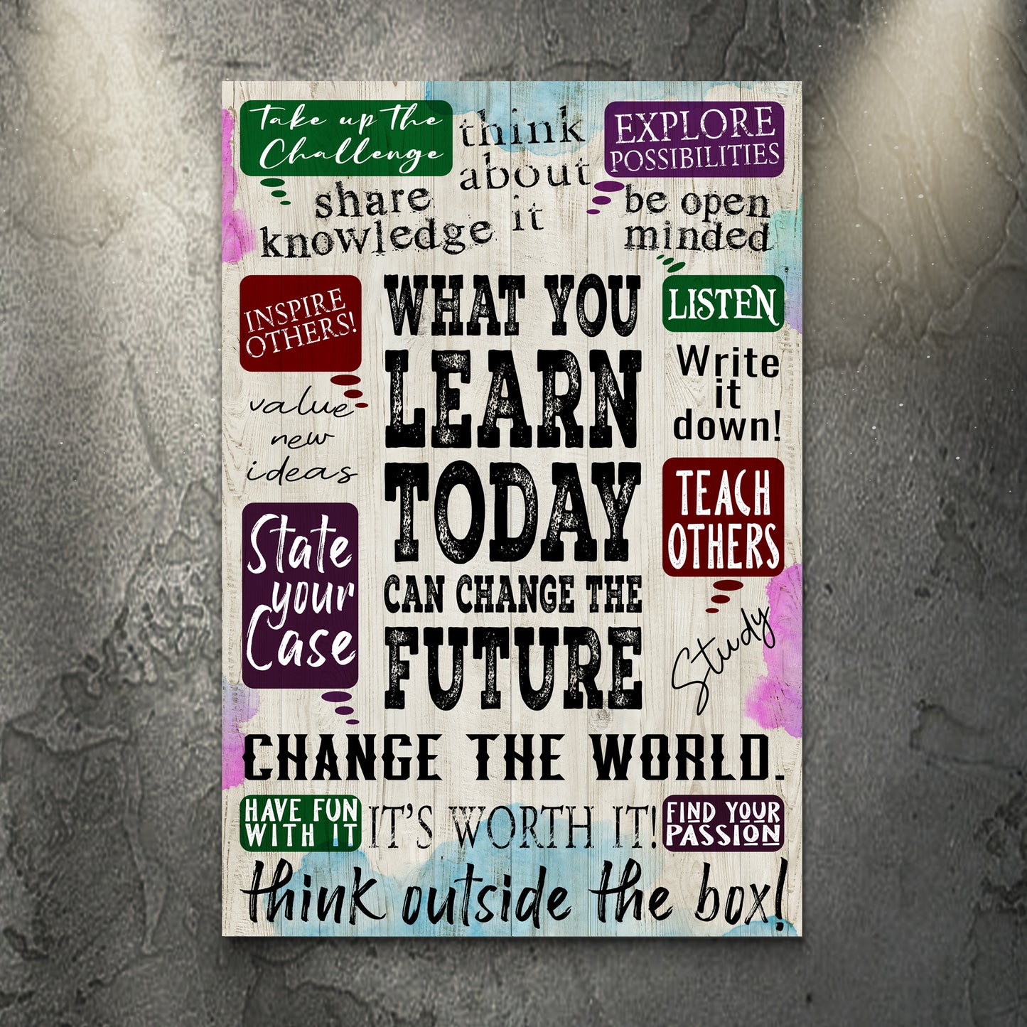 What You Learn Today Can Change The Future Sign - Image by Tailored Canvases