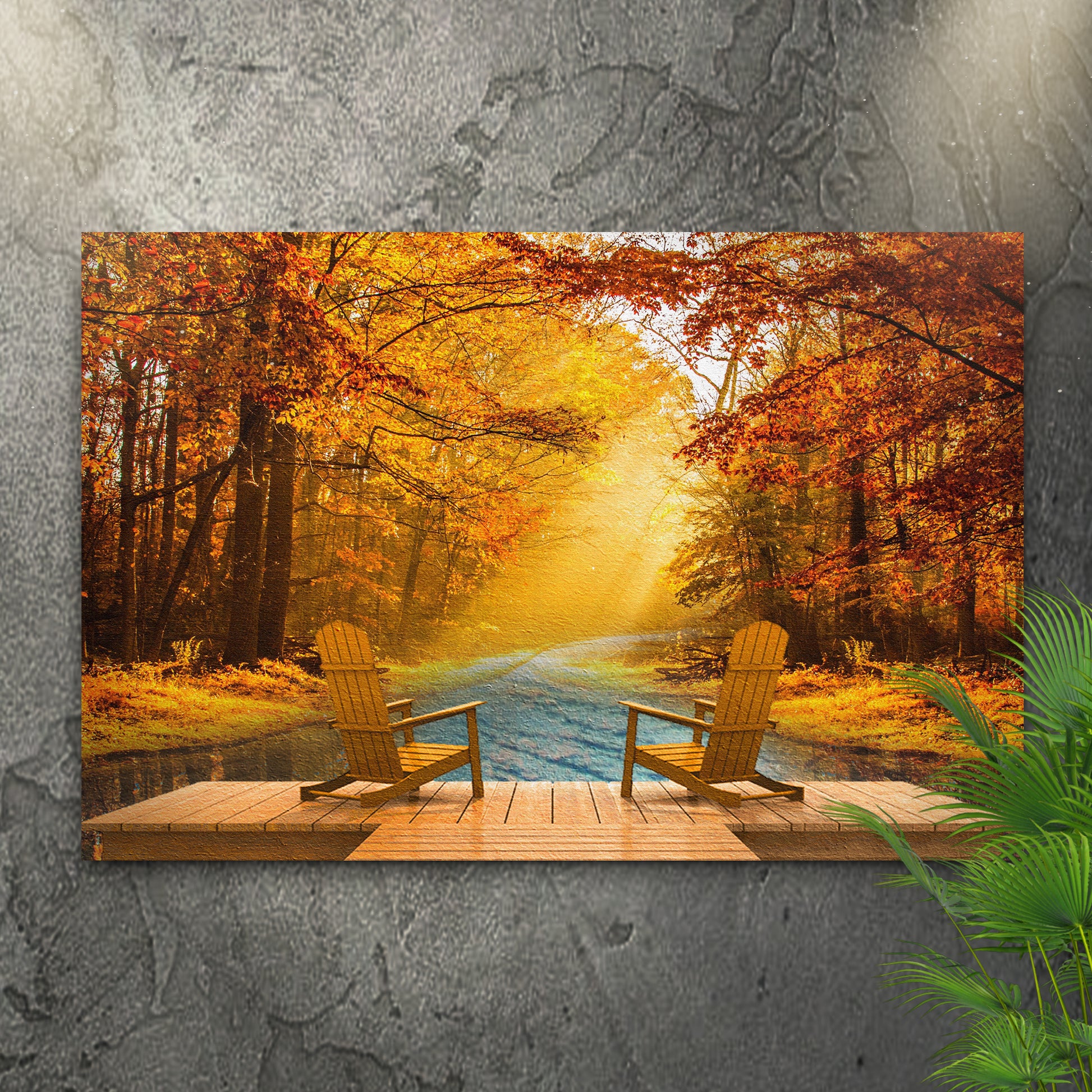 Maple Sunrise By The Lake Canvas Wall Art - Image by Tailored Canvases