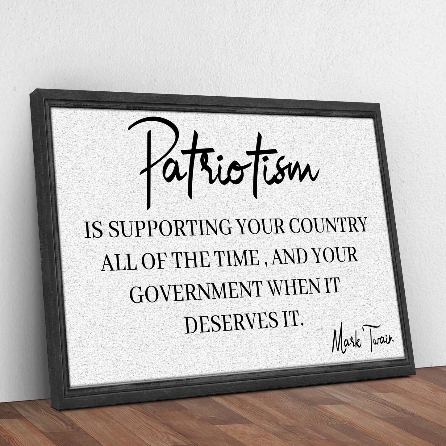 Patriotism by Mark Twain Sign Style 1 - Image by Tailored Canvases