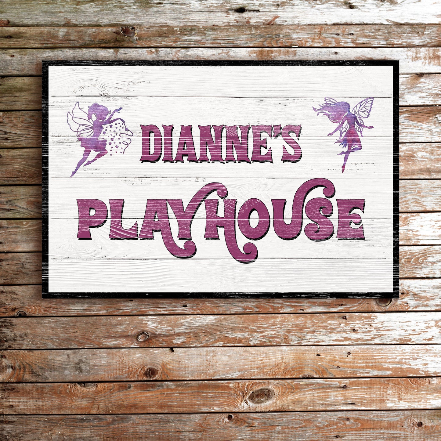 Fairy Kid Play House Sign Style 2 - Image by Tailored Canvases
