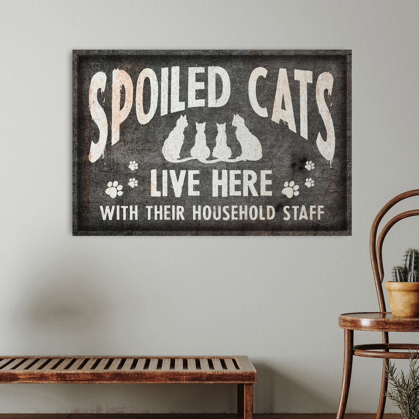 Spoiled Cats Live Here Style 2 - Image by Tailored Canvases