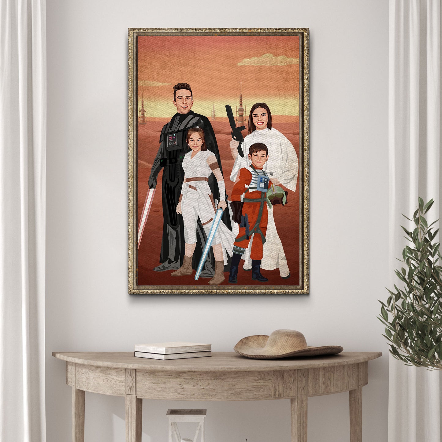 Digital Family Portrait Sign Style 2 - Image by Tailored Canvases