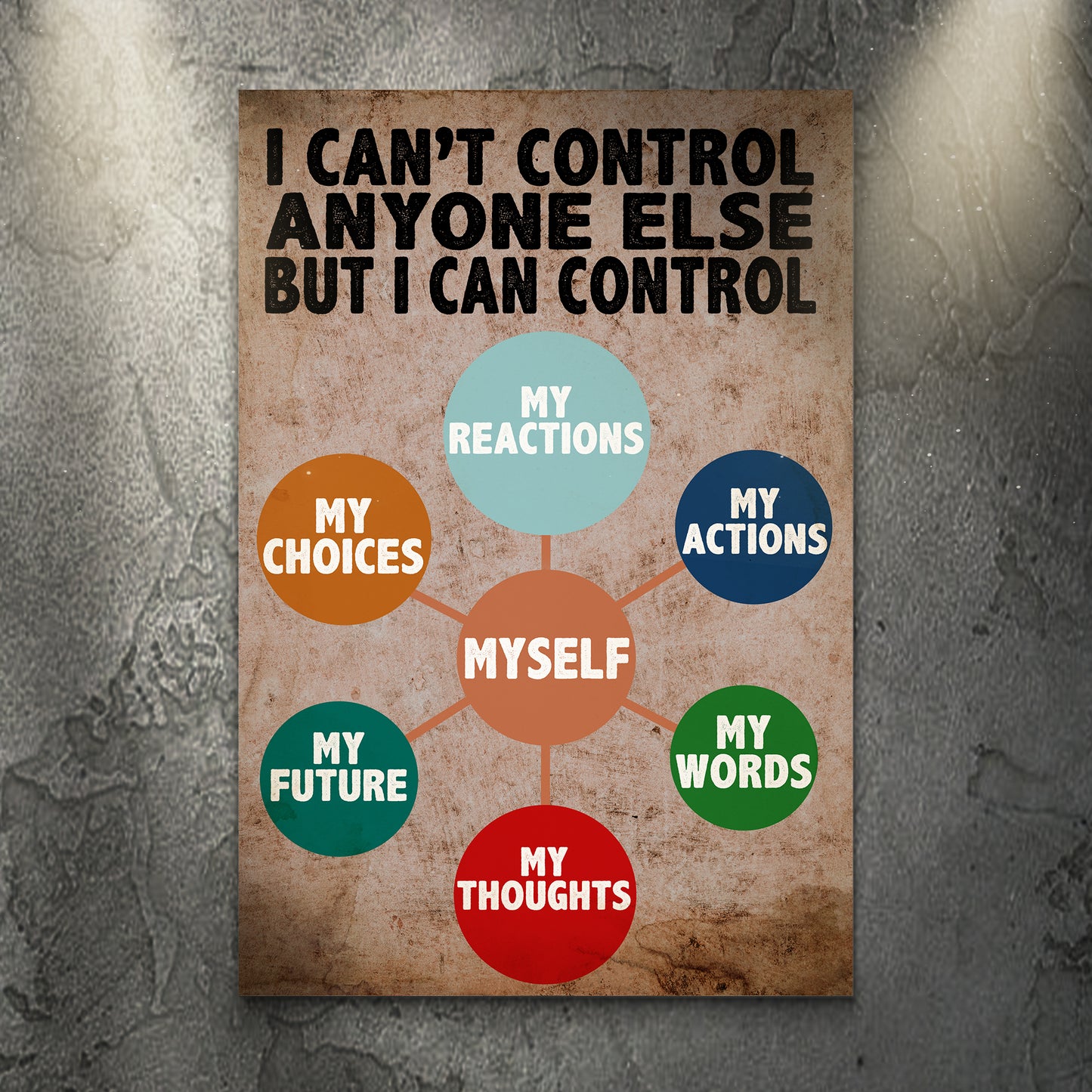 I Can't Control Anyone But I Can Control Myself Sign - Image by Tailored Canvases