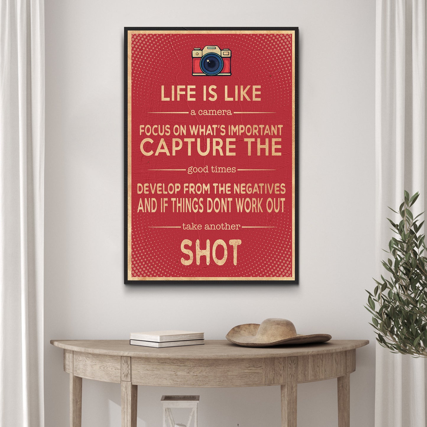 Life Is Like A Camera Sign V Style 2 - Image by Tailored Canvases