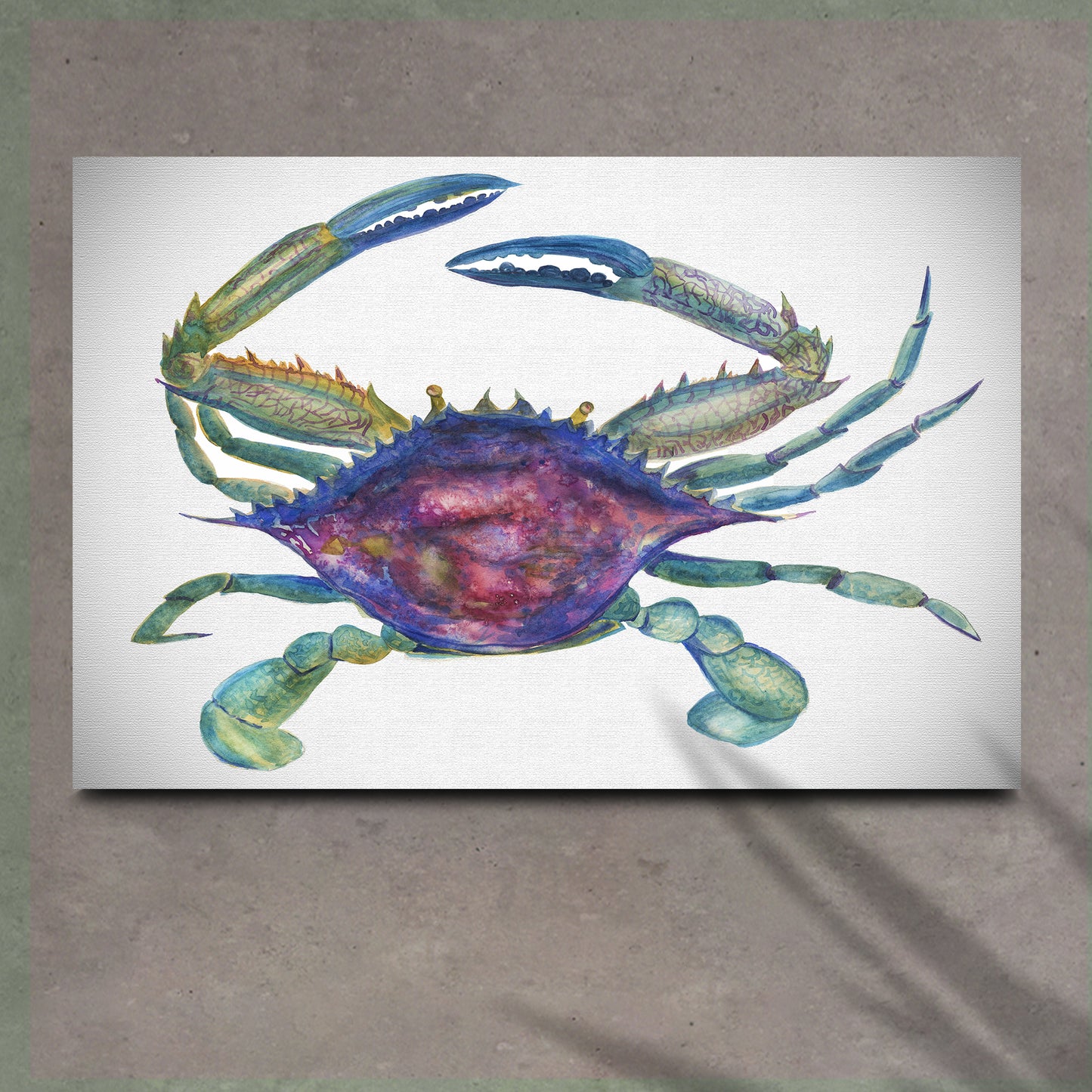 Crab Watercolor Wall Art II Style 1 - Image by Tailored Canvases