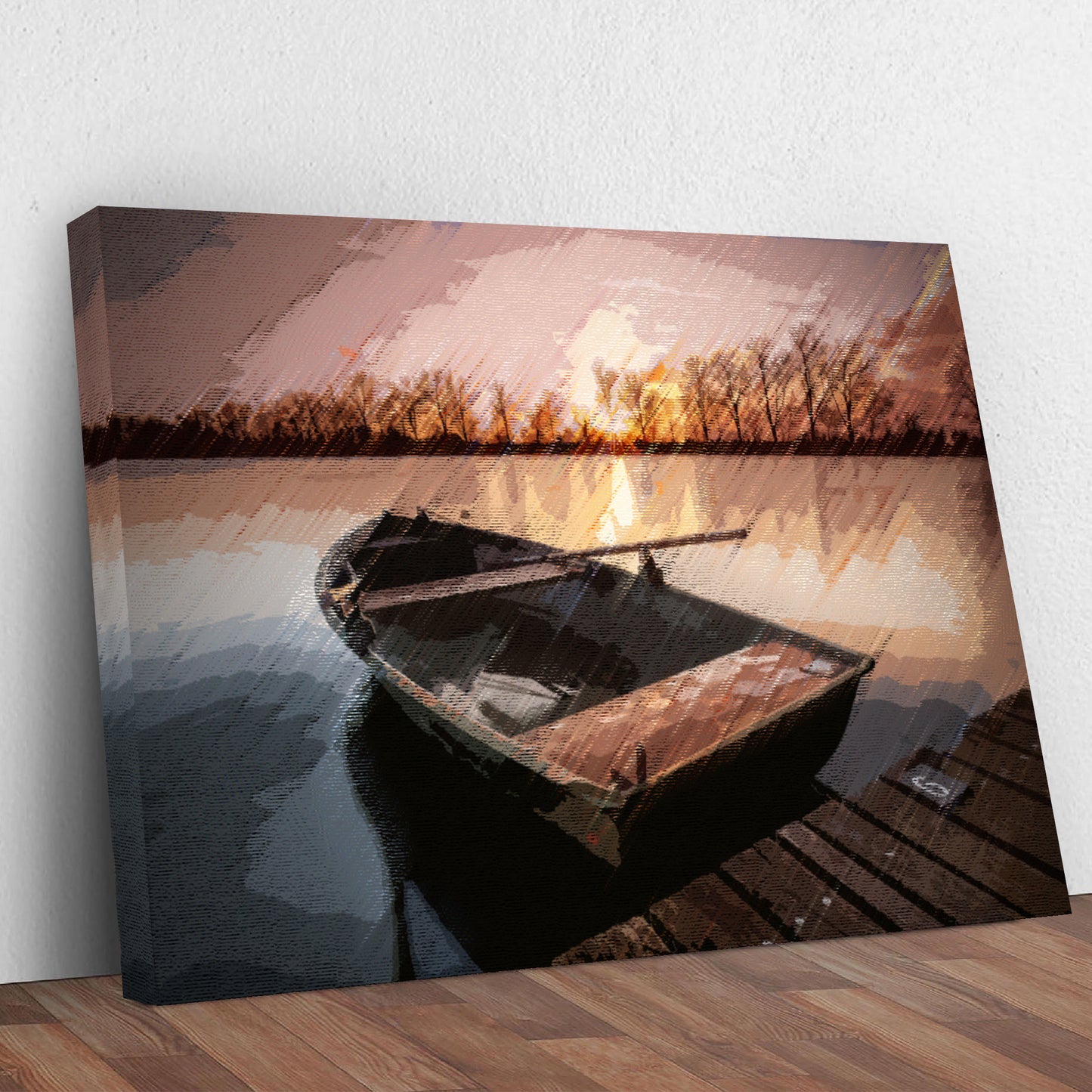Lake Canoe Canvas Wall Art II Style 1 - Image by Tailored Canvases
