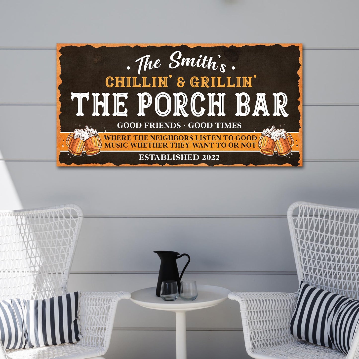 Family Porch Bar (READY TO HANG) - Wall Art Image by Tailored Canvases