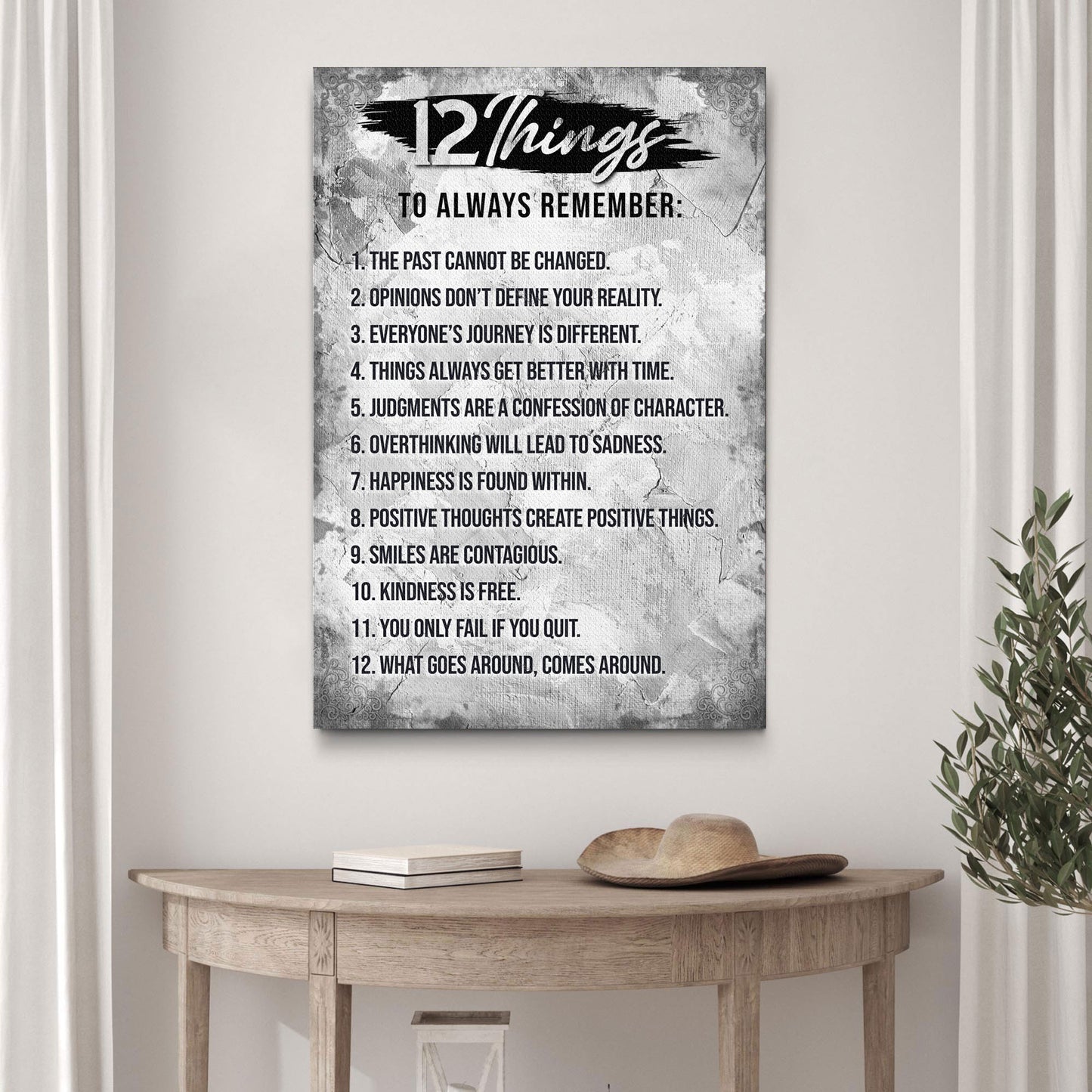 12 Things To Remember Sign Style 1 - Image by Tailored Canvases