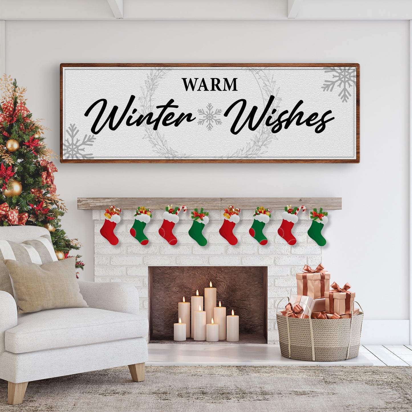 Warm Winter Wishes Sign  - Image by Tailored Canvases