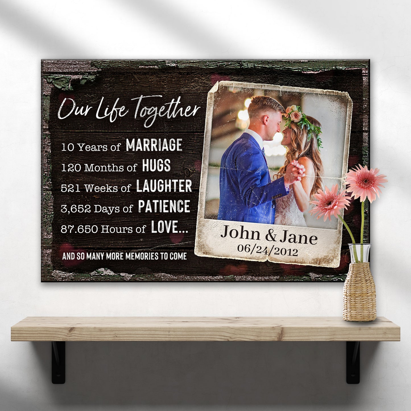 Our Life Together Couple Sign - Image by Tailored Canvases