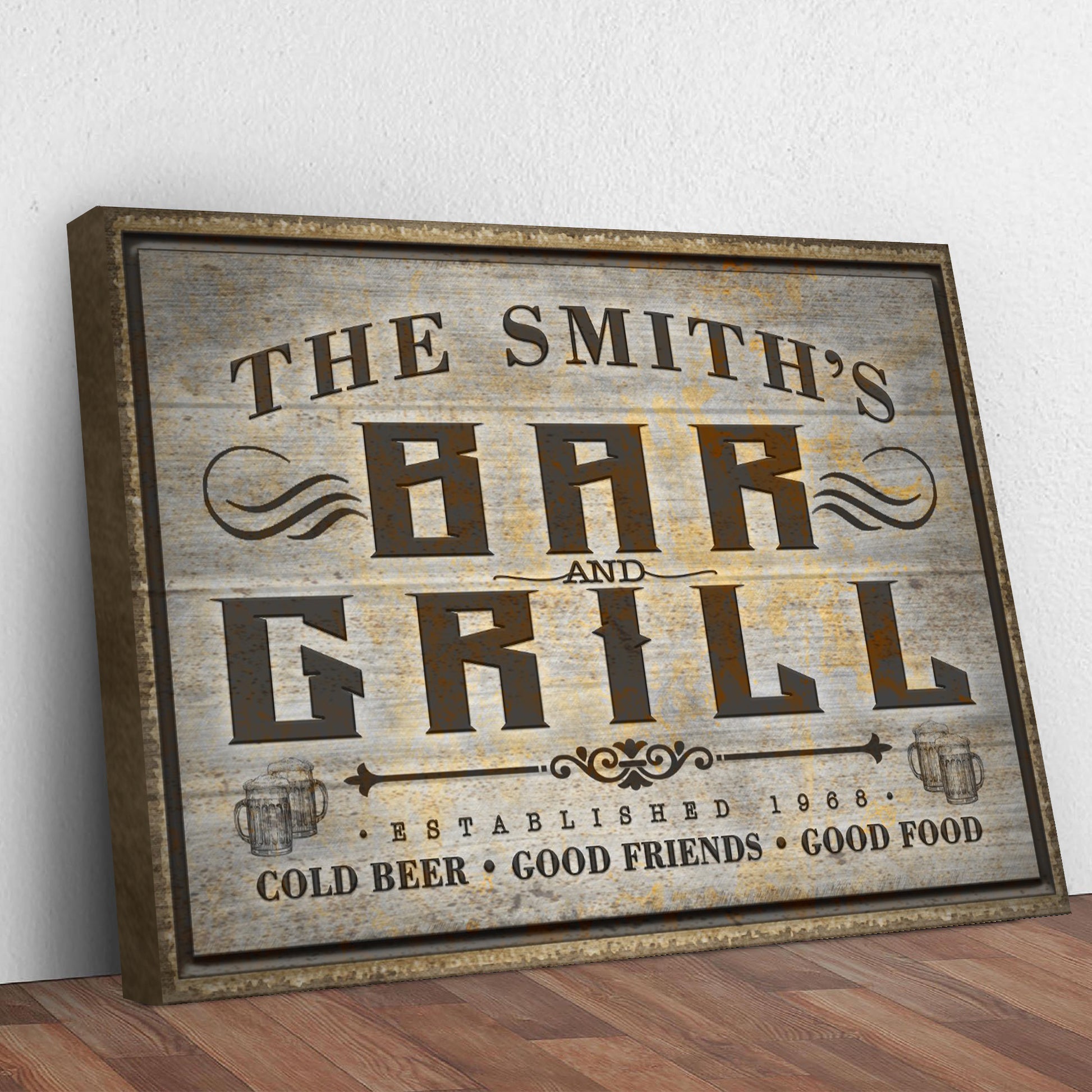 Family Outdoor Bar And Grill Sign Style 2 - Image by Tailored Canvases