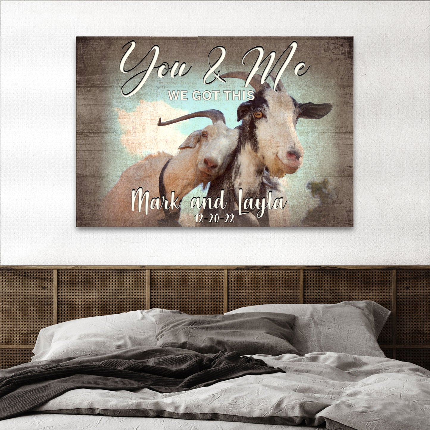 You And Me Goat Couple Sign - Image by Tailored Canvases
