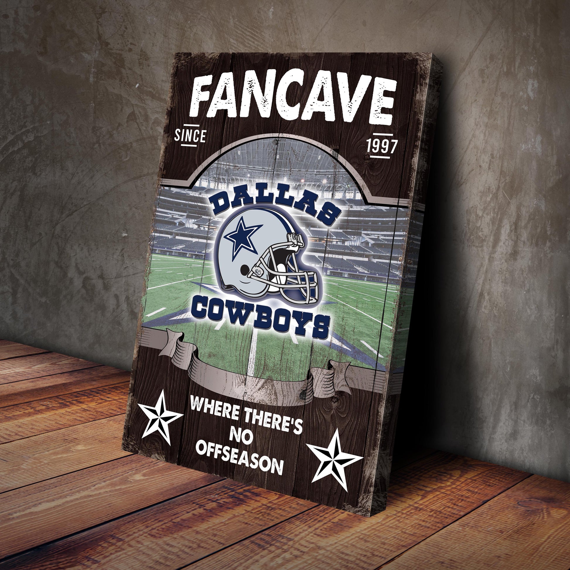 Cowboys Fan Cave Sign Style 1 - Image by Tailored Canvases