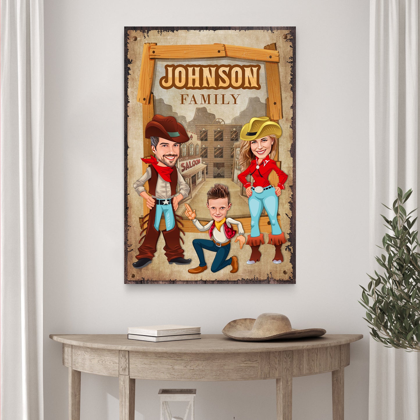 Digital Family Portrait Sign II Style 2 - Image by Tailored Canvases