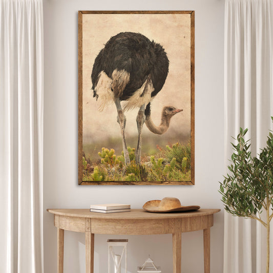Vintage Ostrich Wall Art II - Image by Tailored Canvases