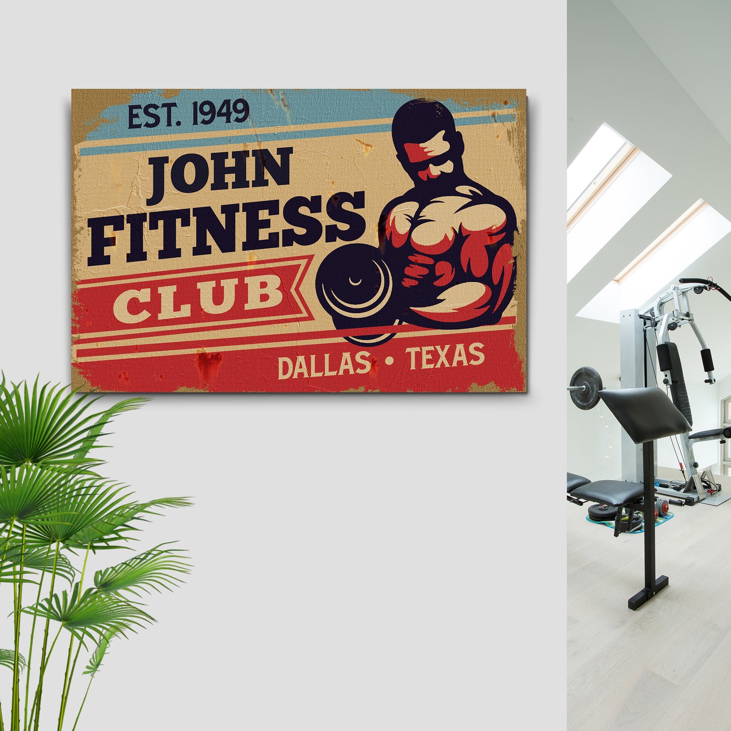 Fitness Club Sign Style 2 - Image by Tailored Canvases