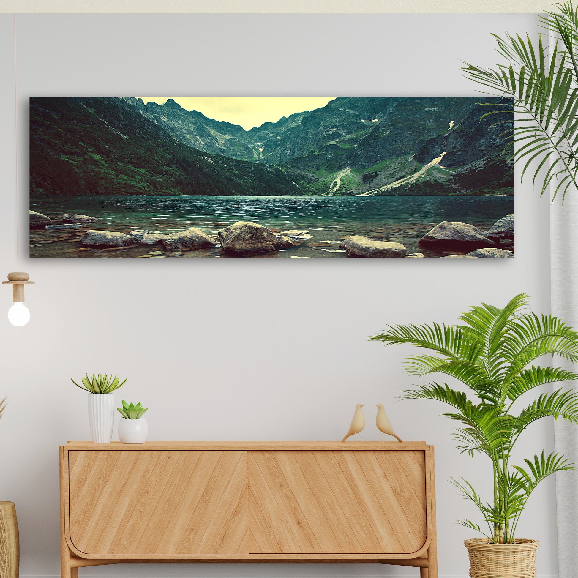 Mountain Forest Lake Canvas Wall Art II Style 2 - Image by Tailored Canvases