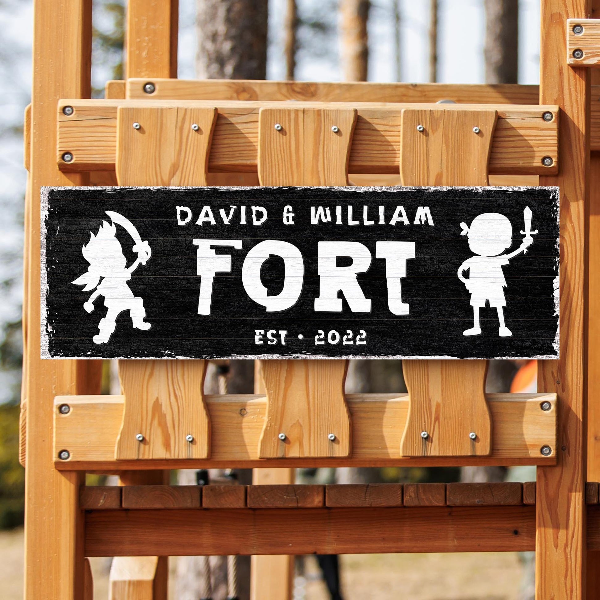 Kid Pirate Fort Sign II Style 2 - Image by Tailored Canvases