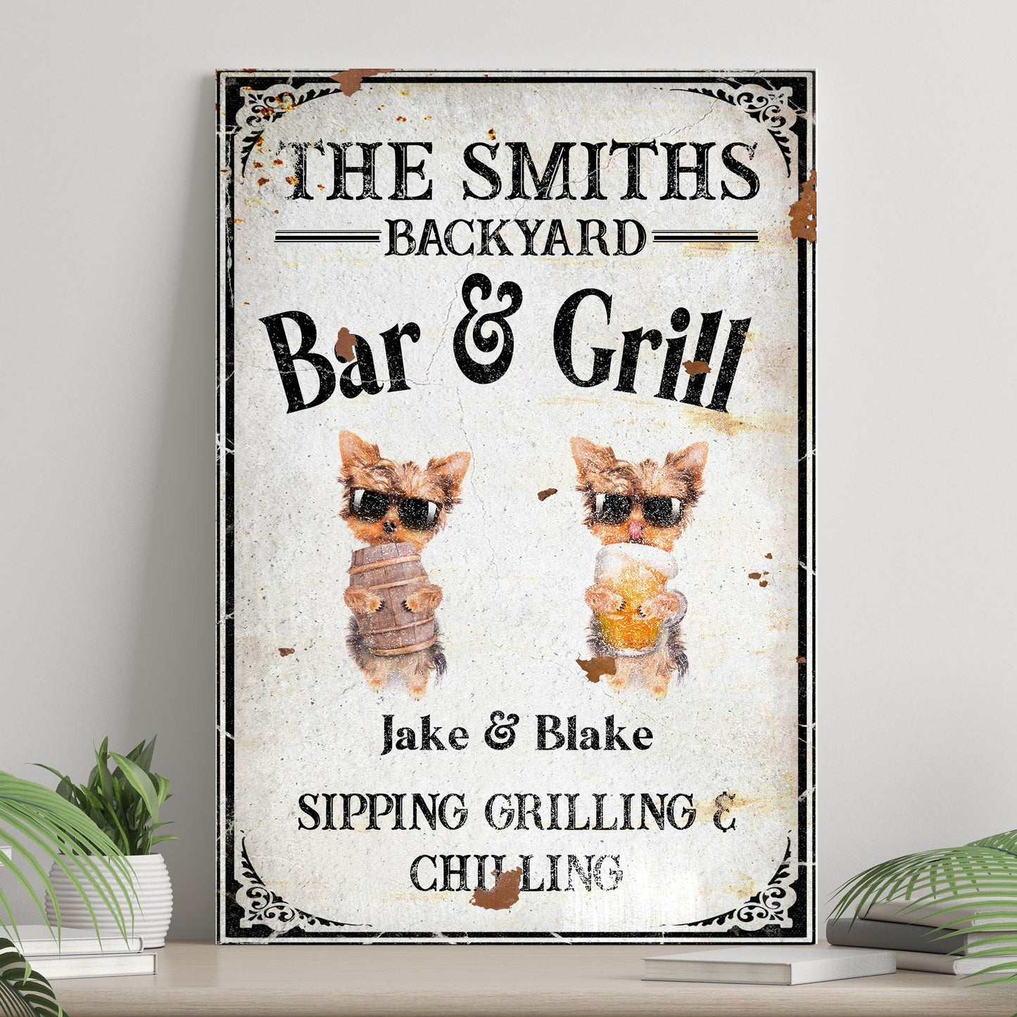 Family Backyard Bar And Grill Sign II - Image by Tailored Canvases